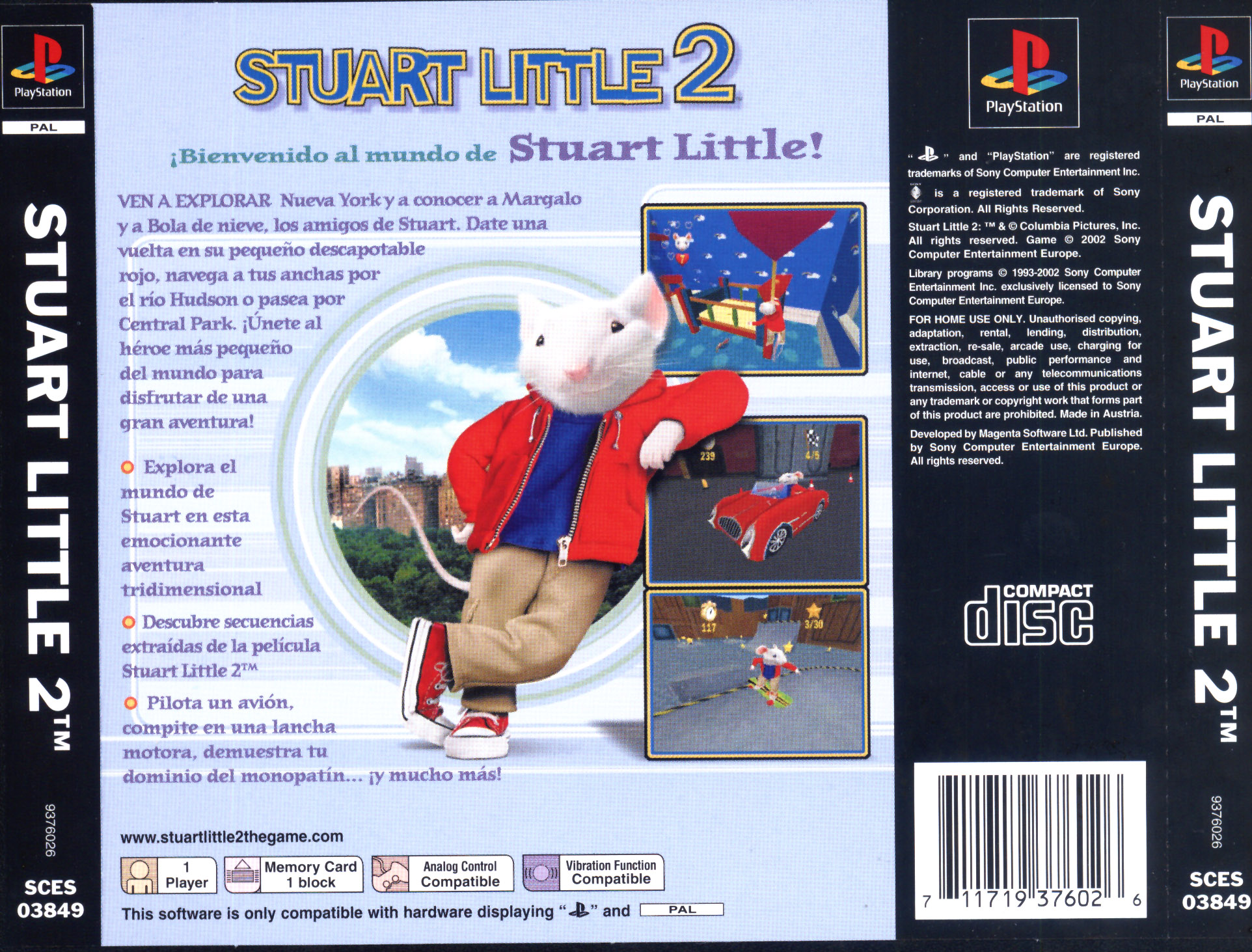 Stuart Little 2 SCES 03849 PSX Planet SONY PlayStation Community